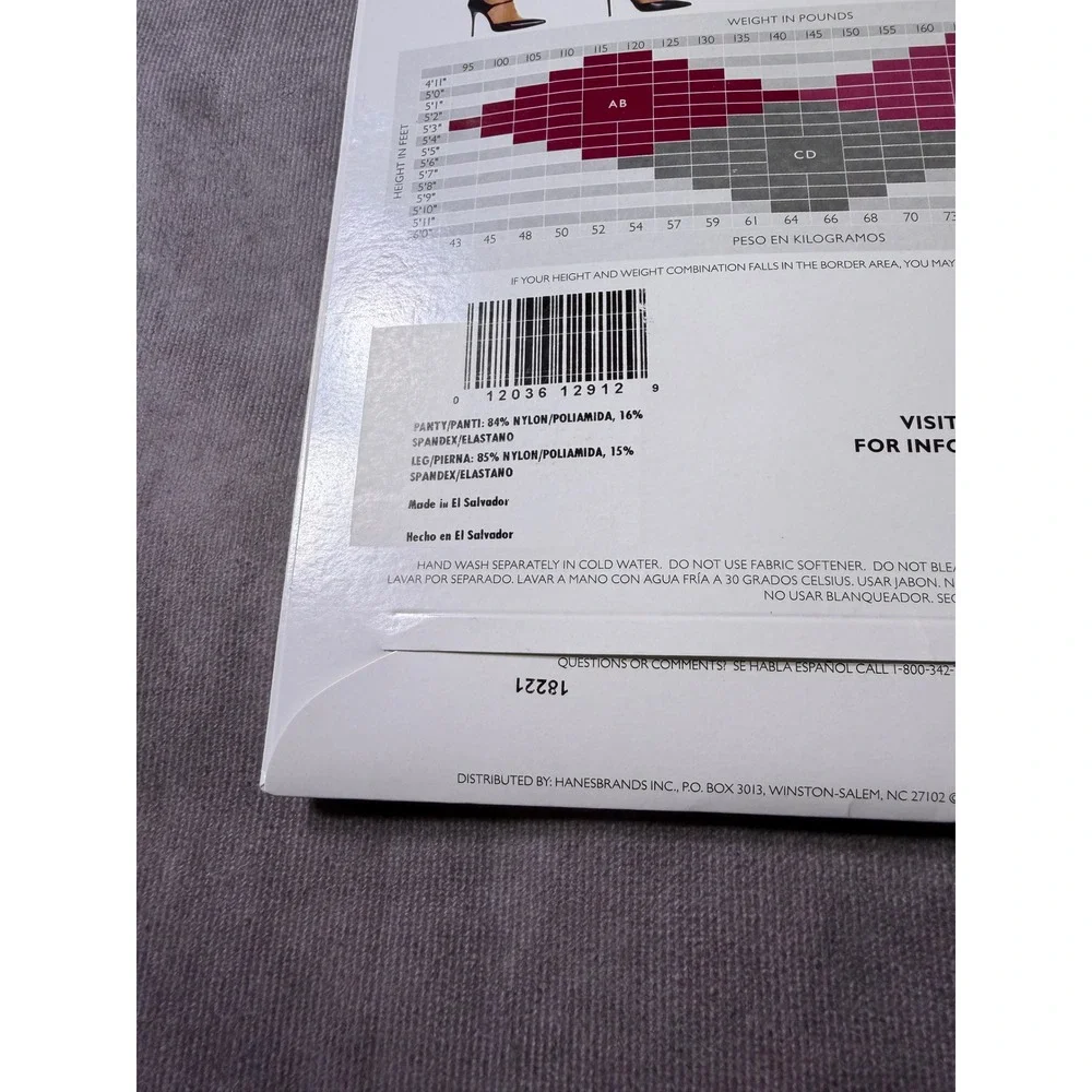 Hanes Silk Reflections Silky Sheer Control Top Pantyhose Jet Black Size EF 718